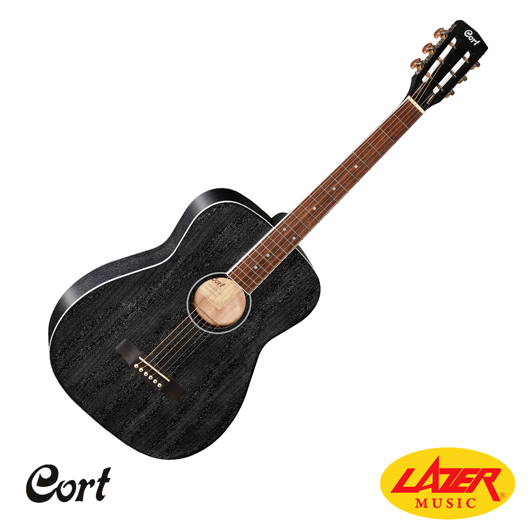 Cort AF590MF Acoustic Guitar (Black Open Pore)